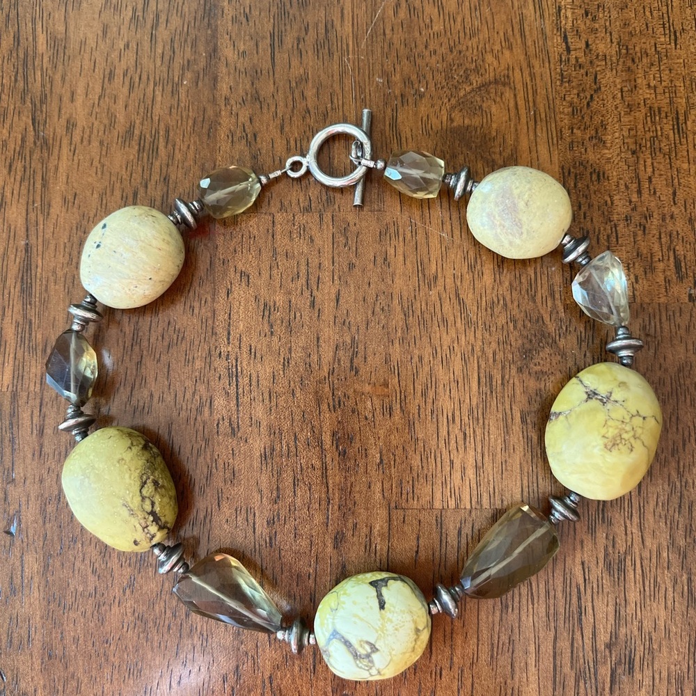 Yellow Turquoise and Citrine Necklace